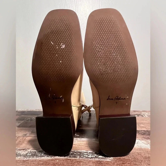 NWOT Sam Edelman Nude Thatcher Leather Boot Women Size 9 - Picture 7 of 7